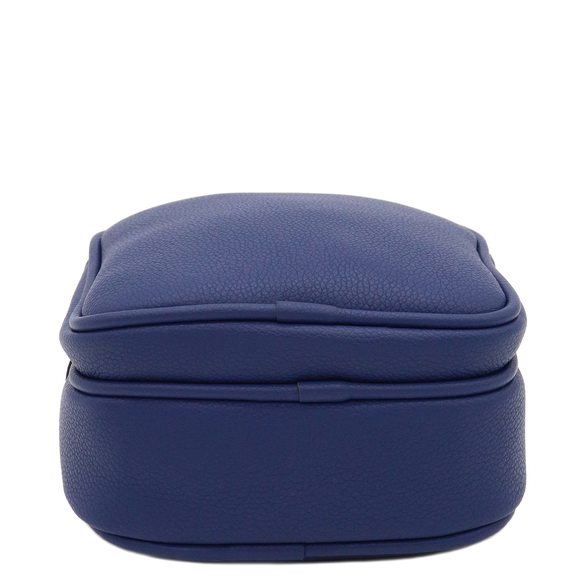 Multi Pocket Pu Leather Casual Crossbody Bag With Adjustable Strap Navy :^) - Picture 4 of 7